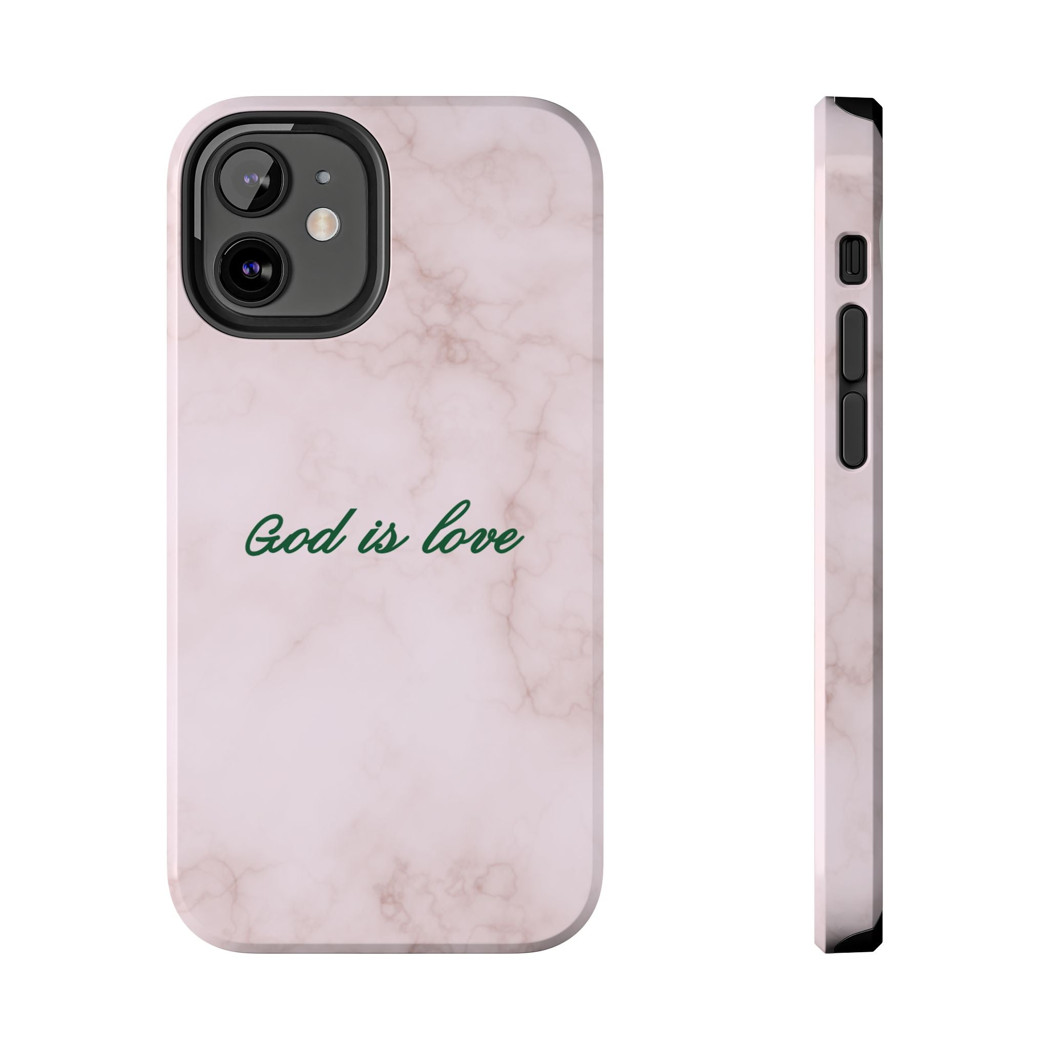 God is love - pink marble