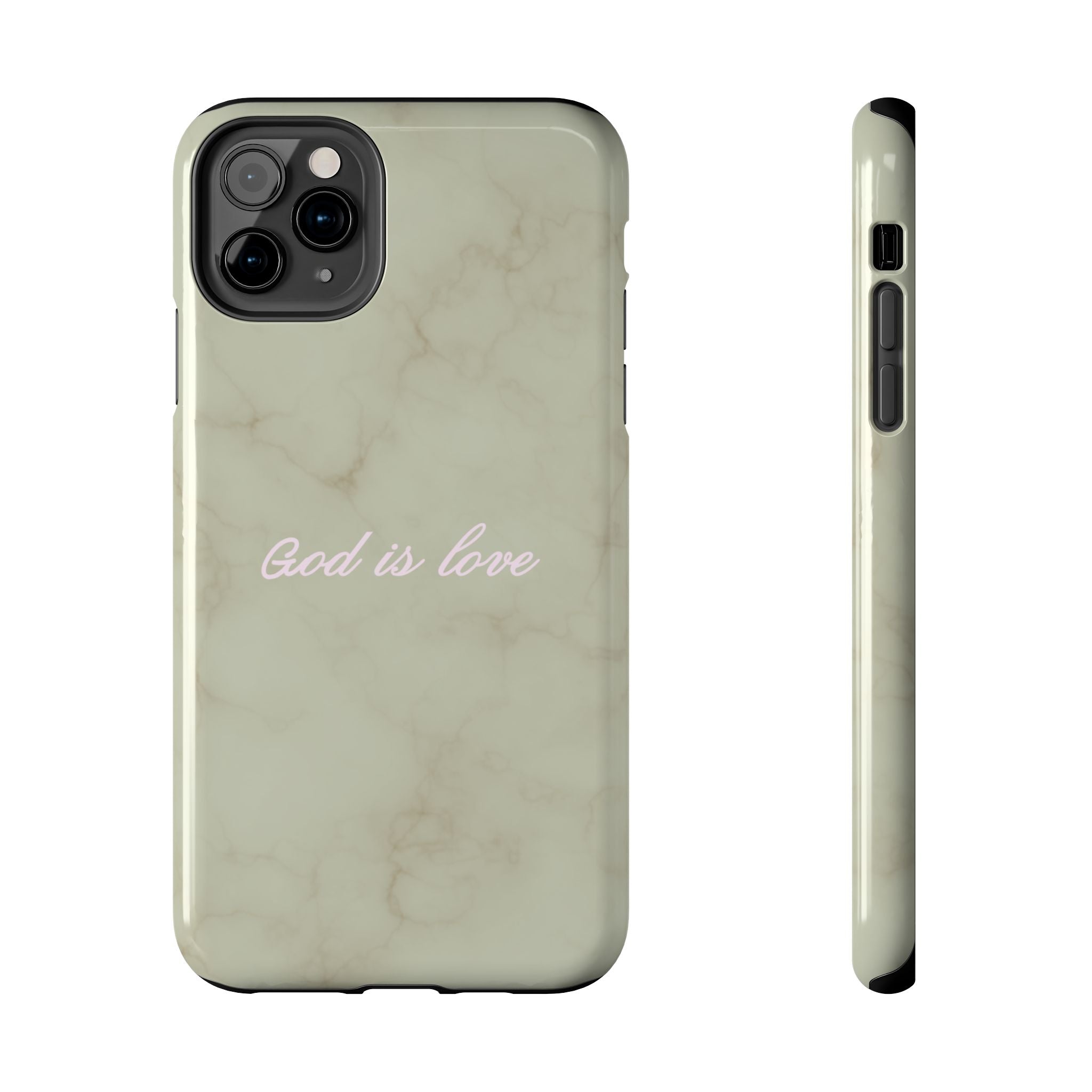 God is love - green marble