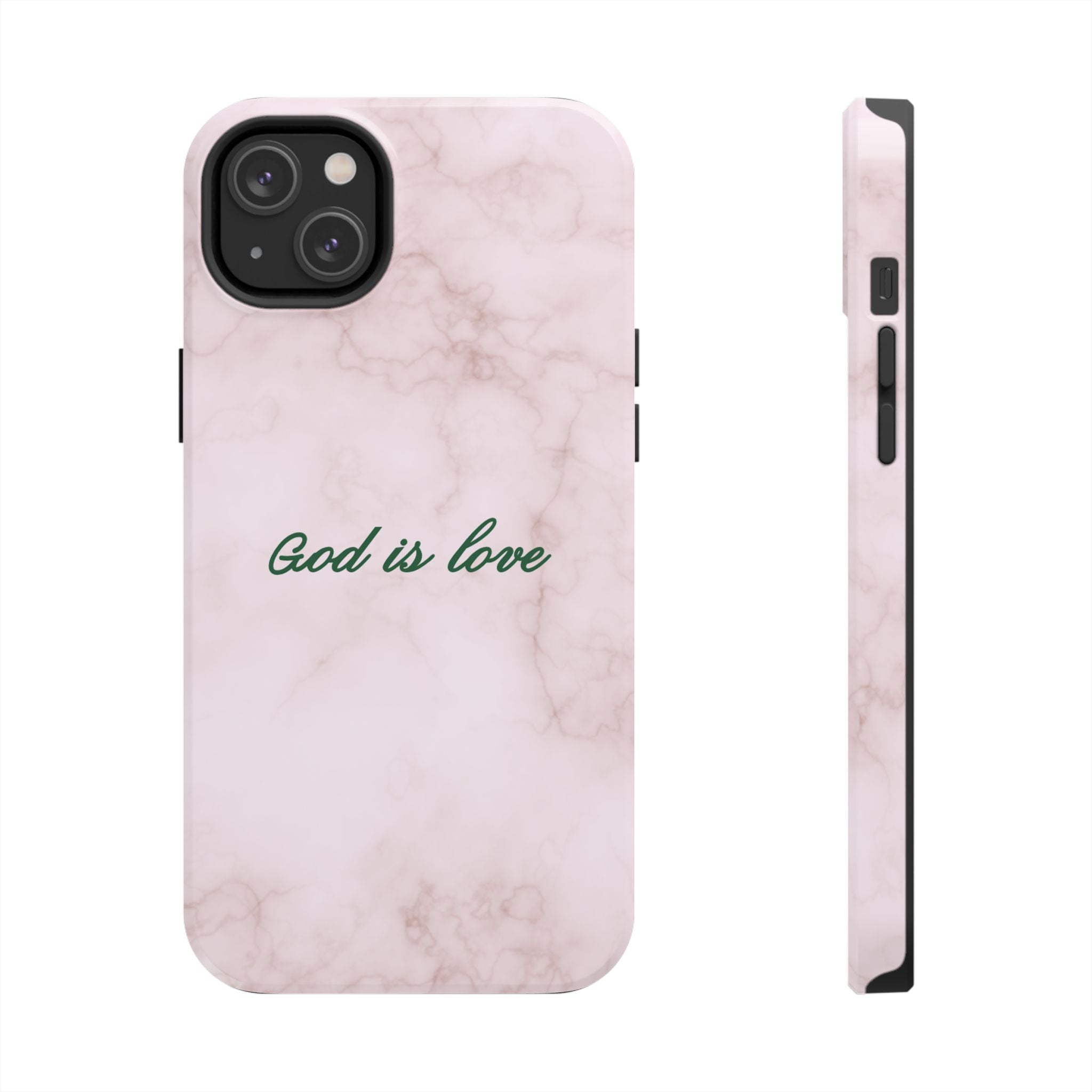 God is love - pink marble
