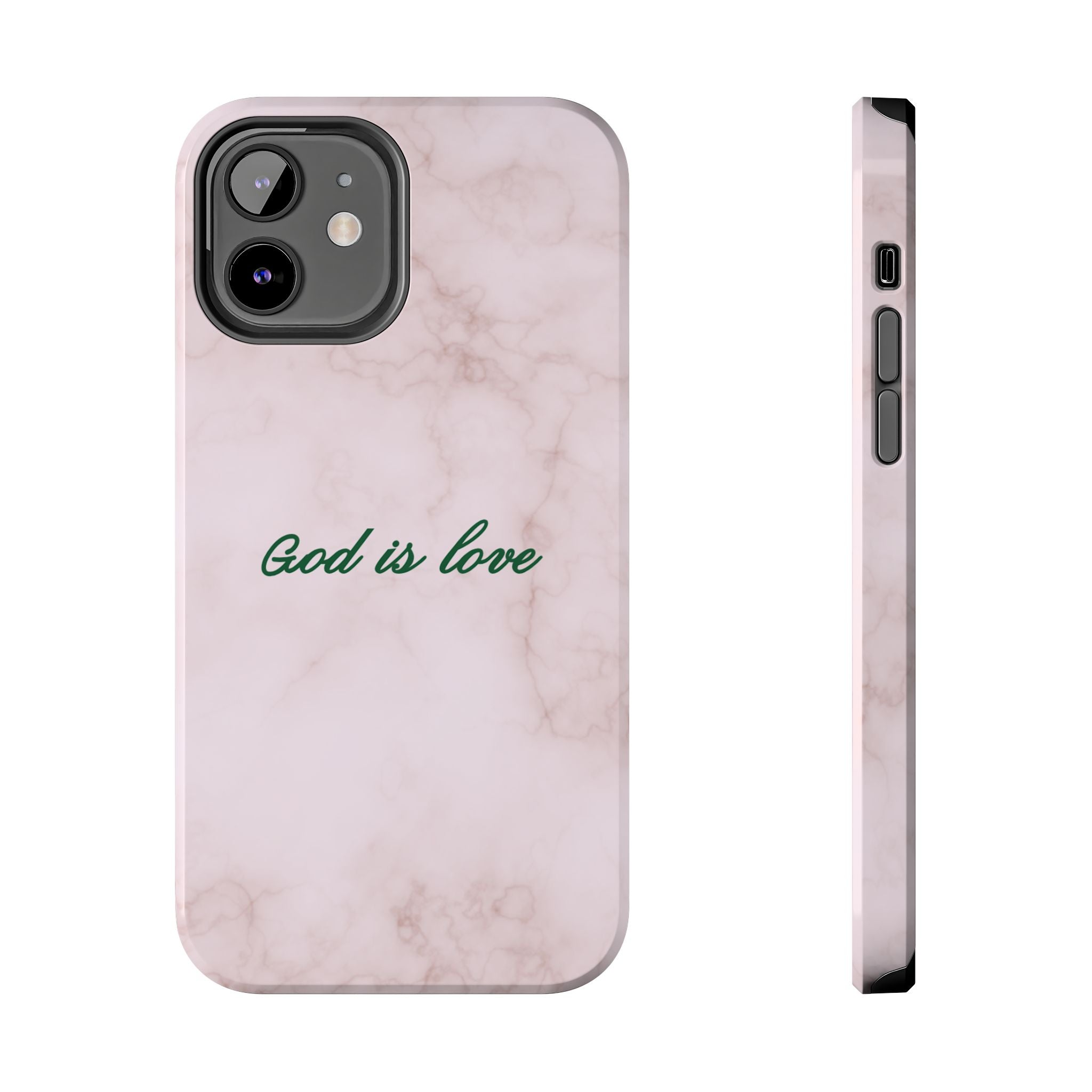 God is love - pink marble