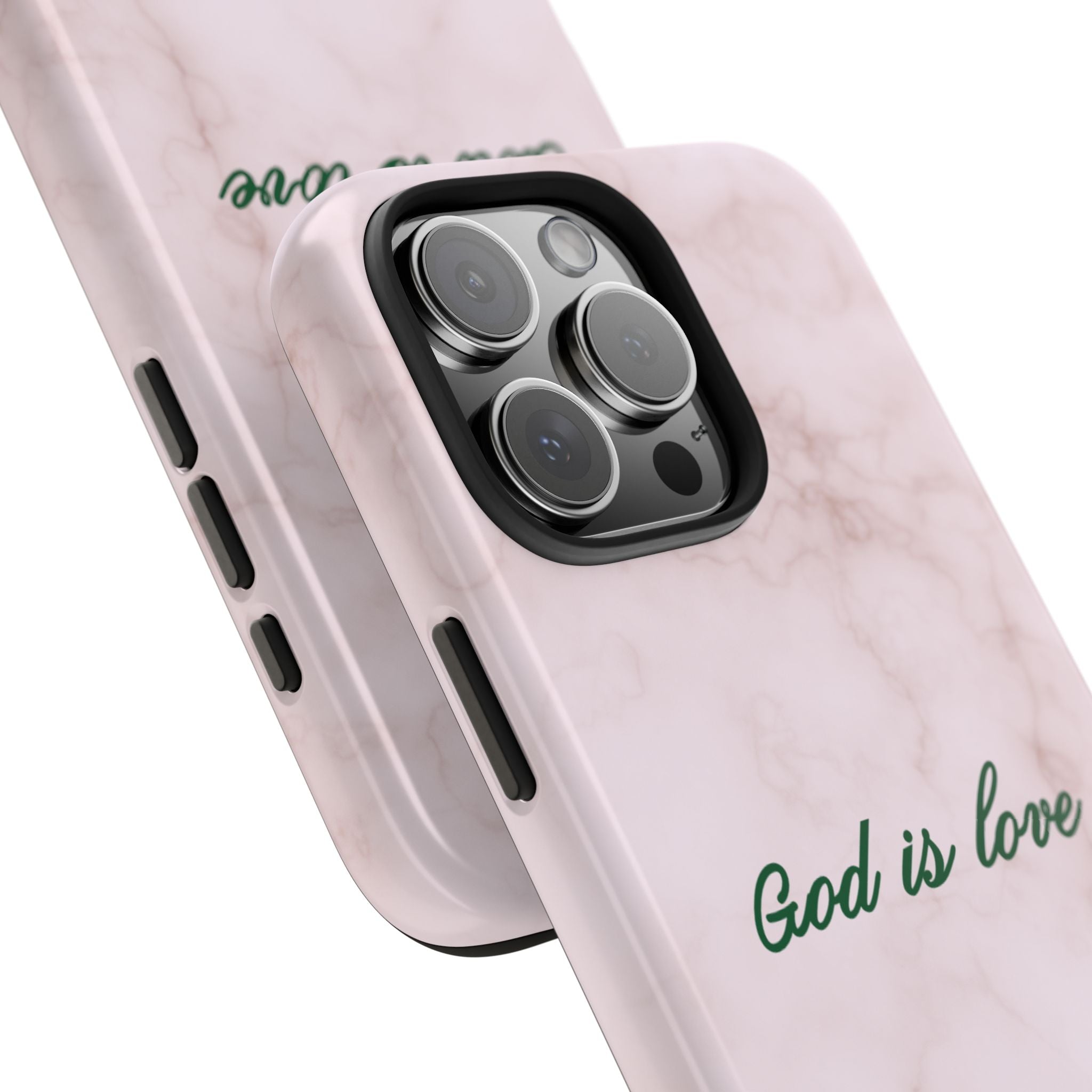 God is love - pink marble