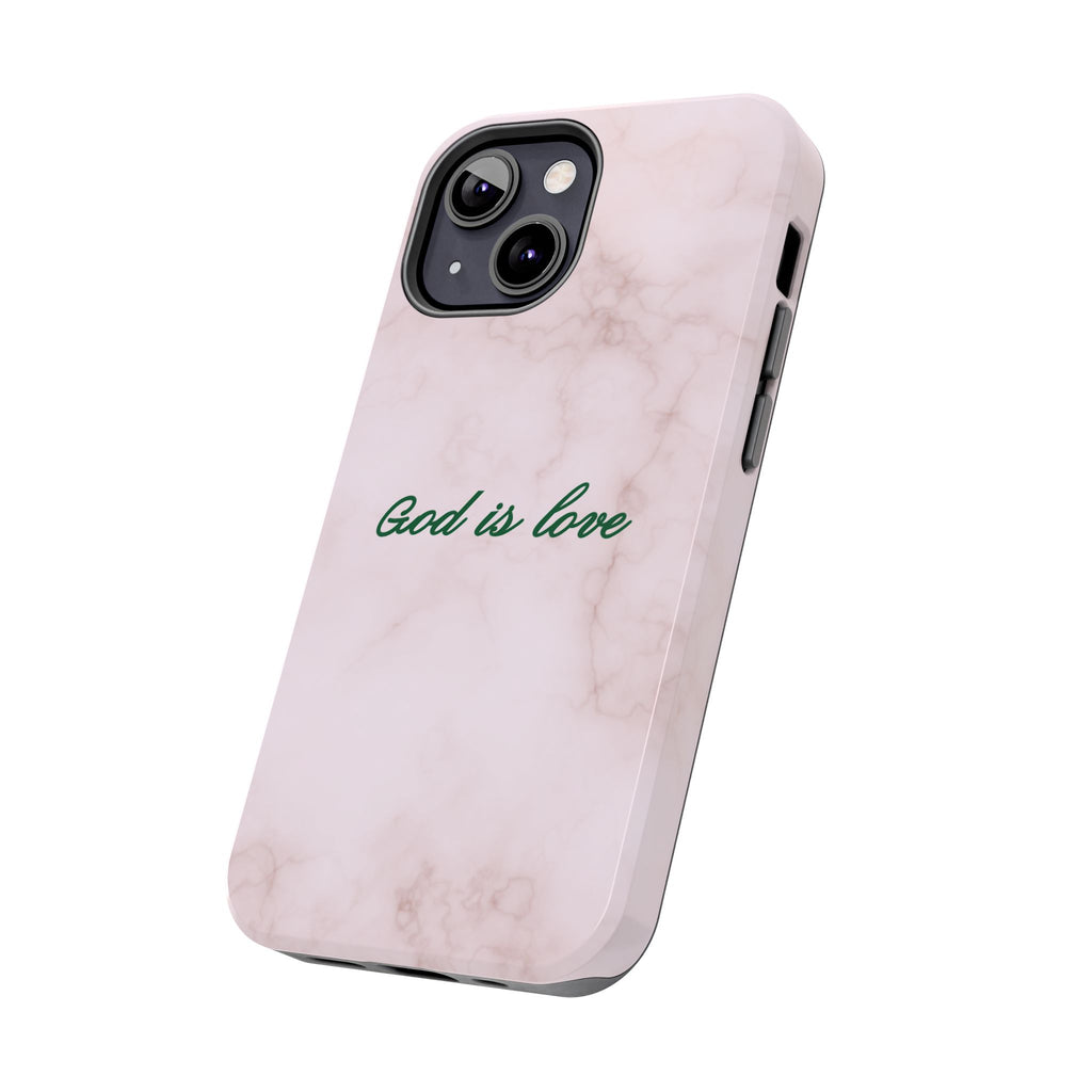 God is love - pink marble