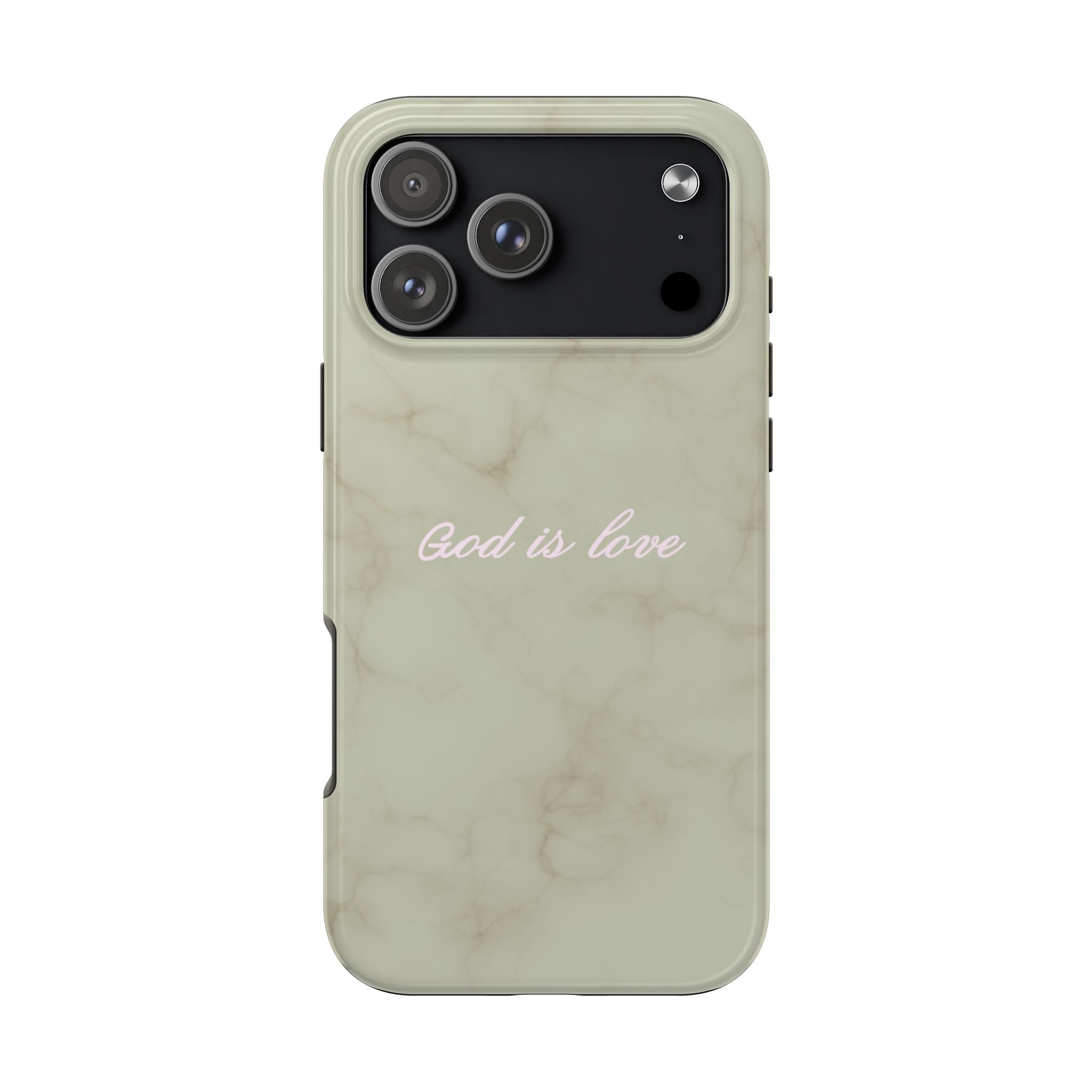 God is love - green marble