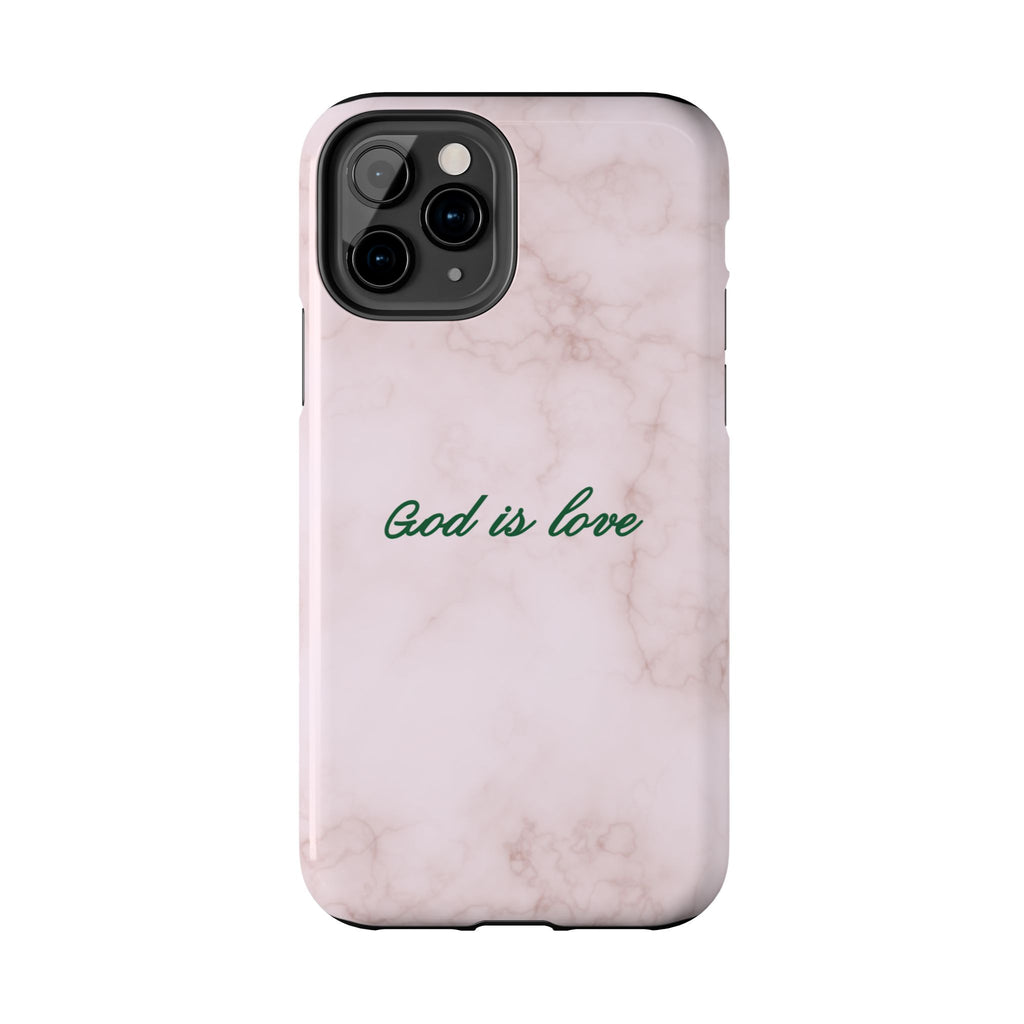 God is love - pink marble