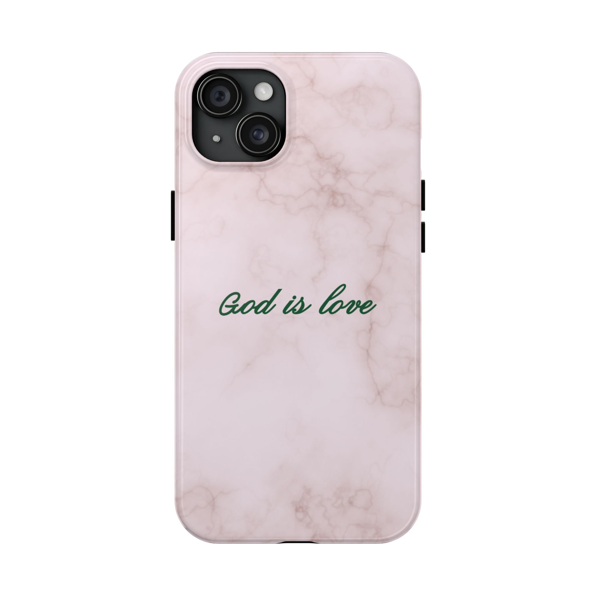 God is love - pink marble