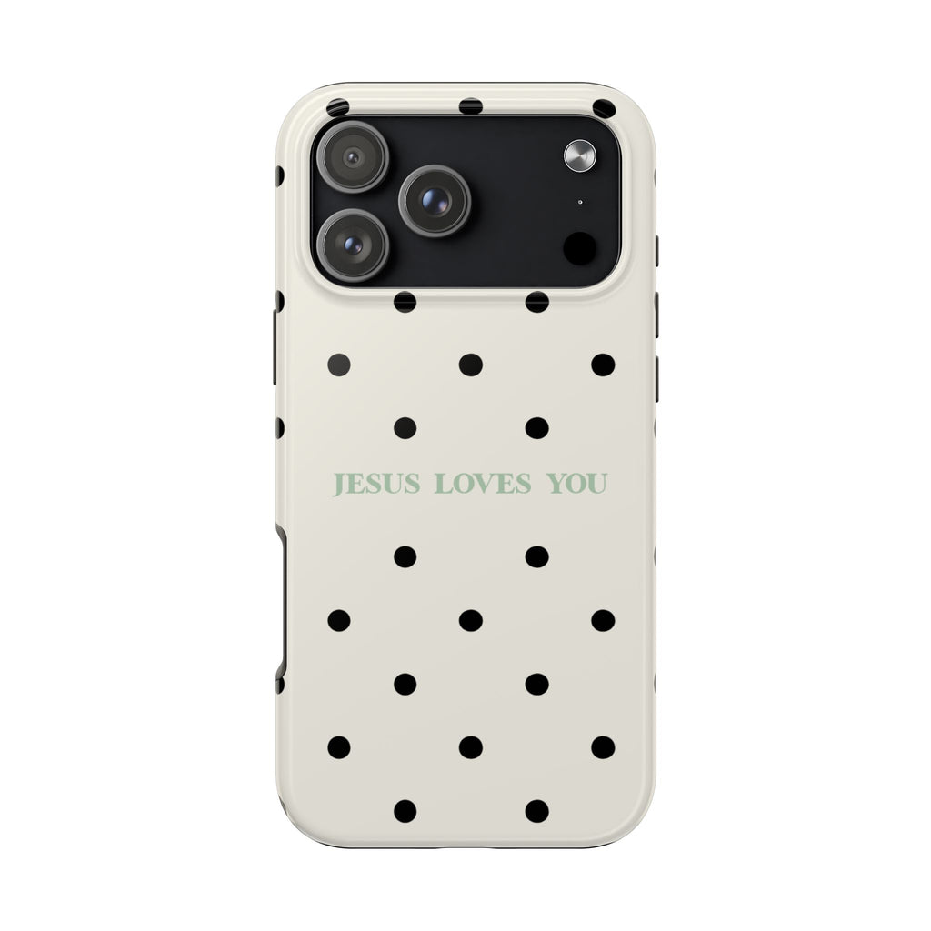 Jesus loves you - poka dots