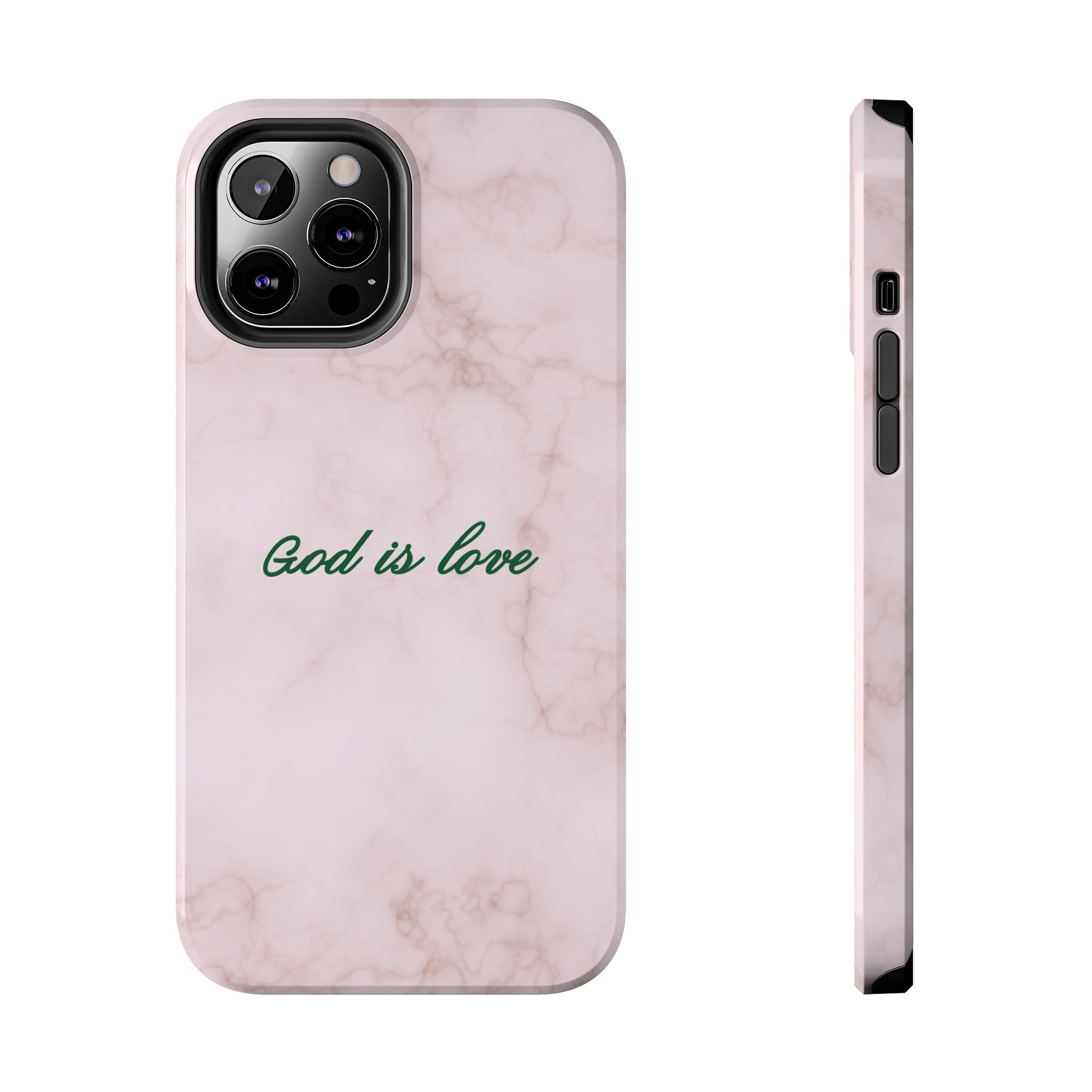 God is love - pink marble