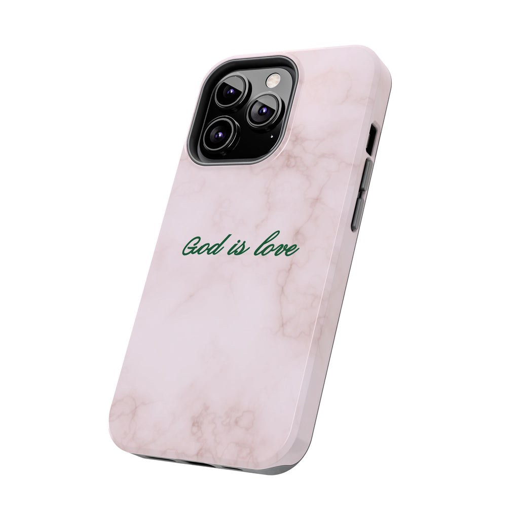 God is love - pink marble