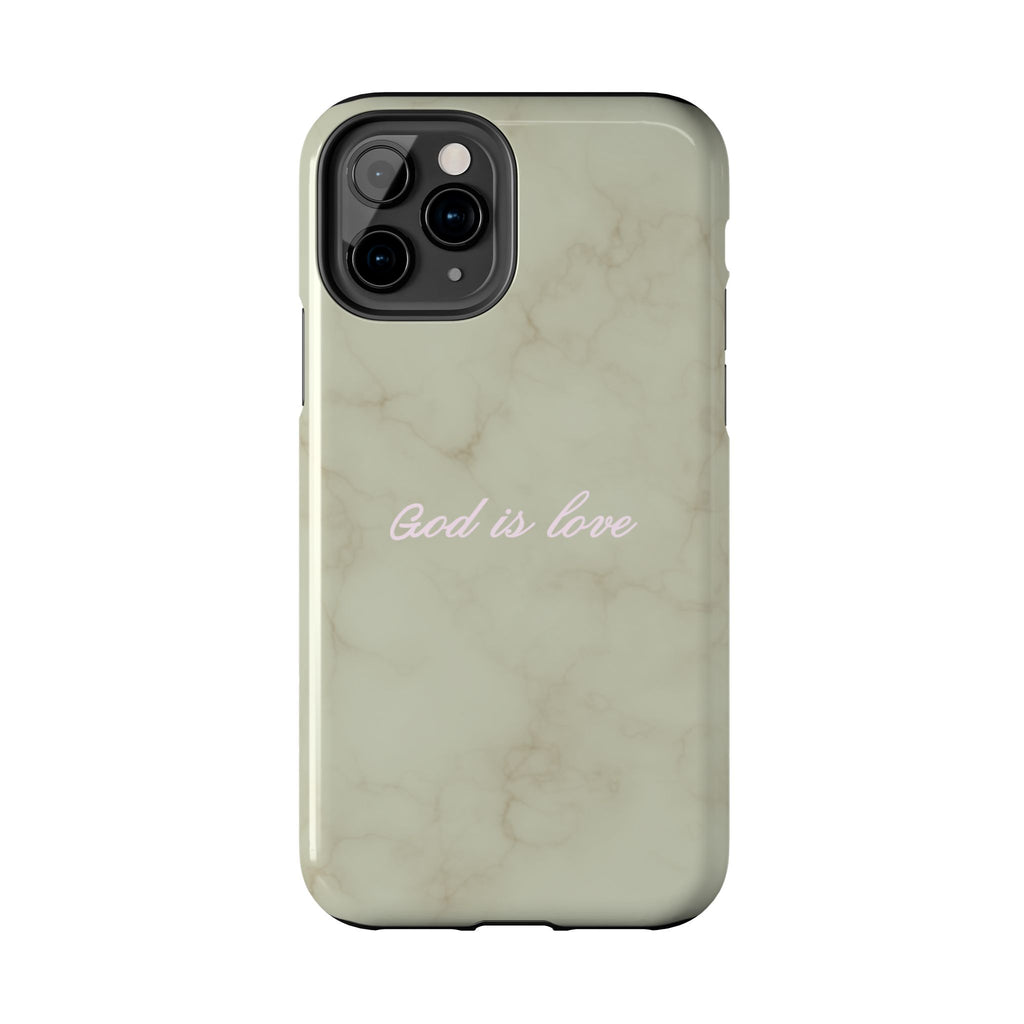 God is love - green marble