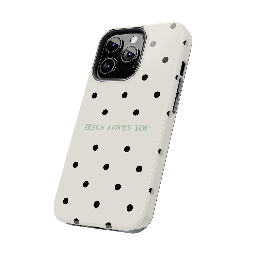 Jesus loves you - poka dots