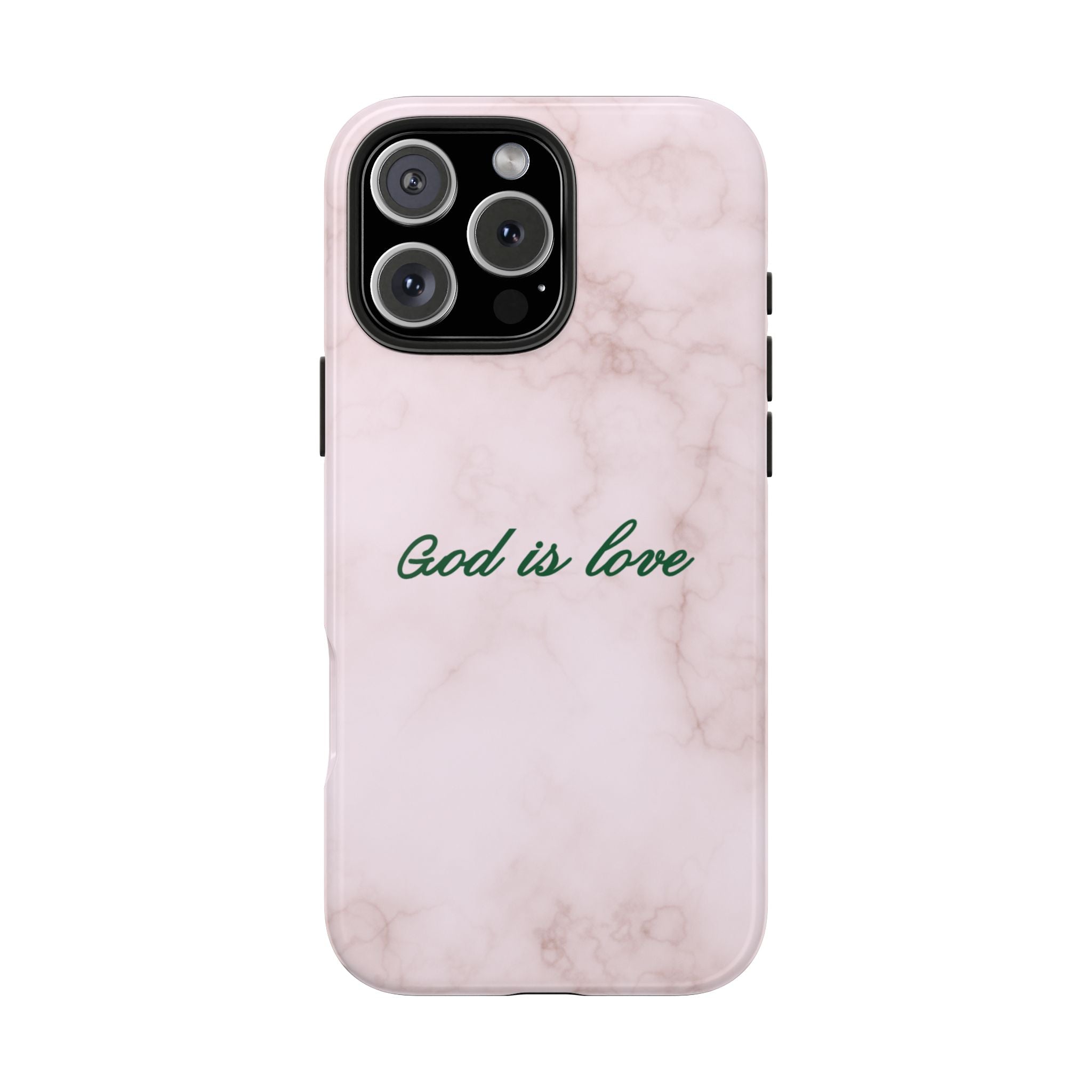 God is love - pink marble
