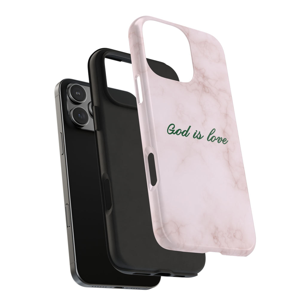 God is love - pink marble