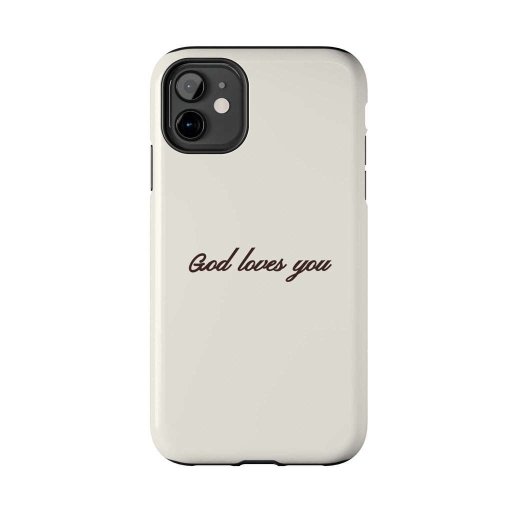 God loves you - creamy brown