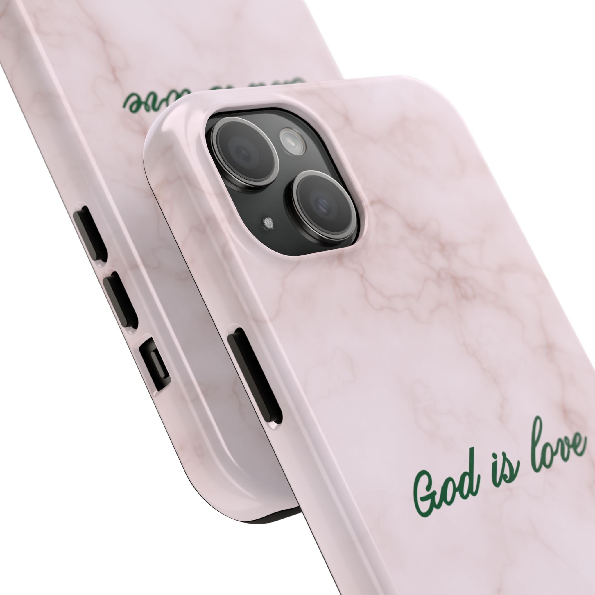 God is love - pink marble