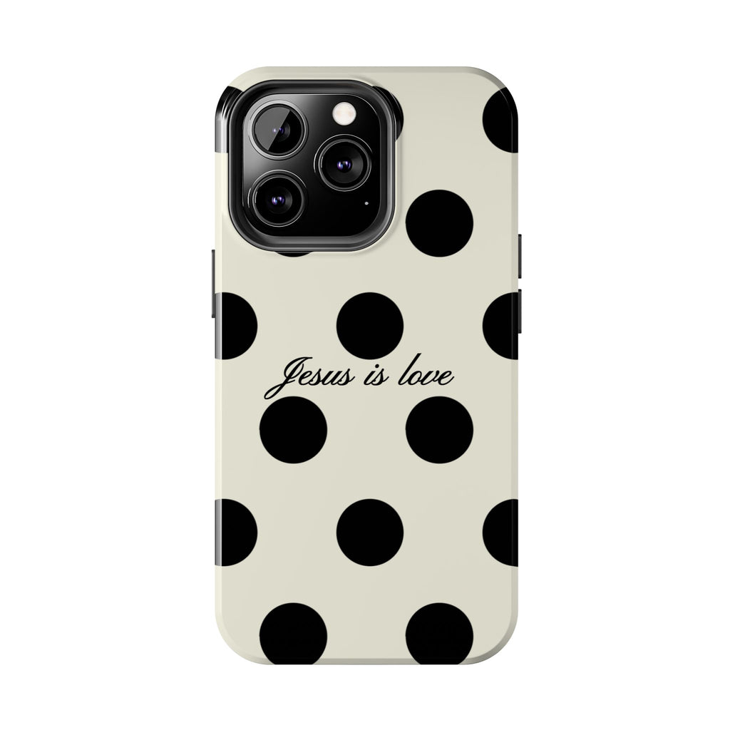 Jesus is love - poka dot