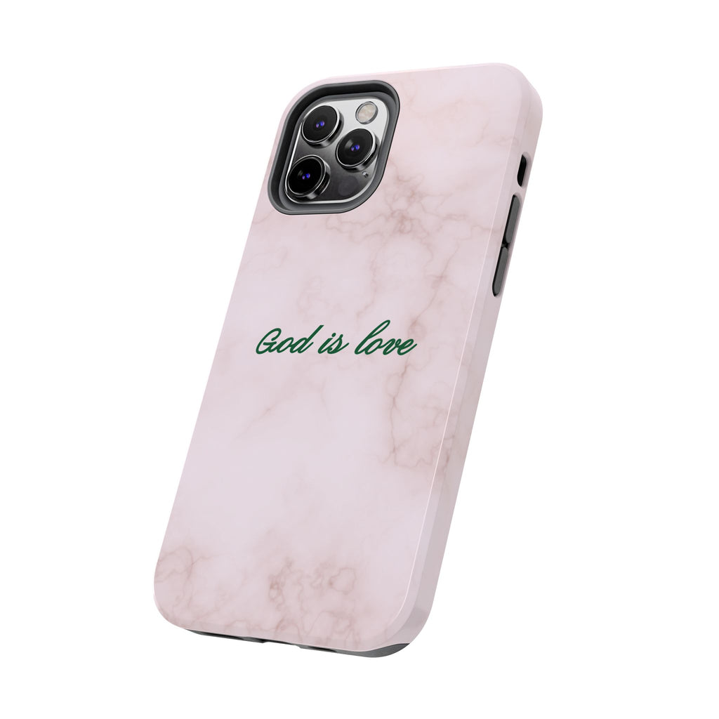 God is love - pink marble