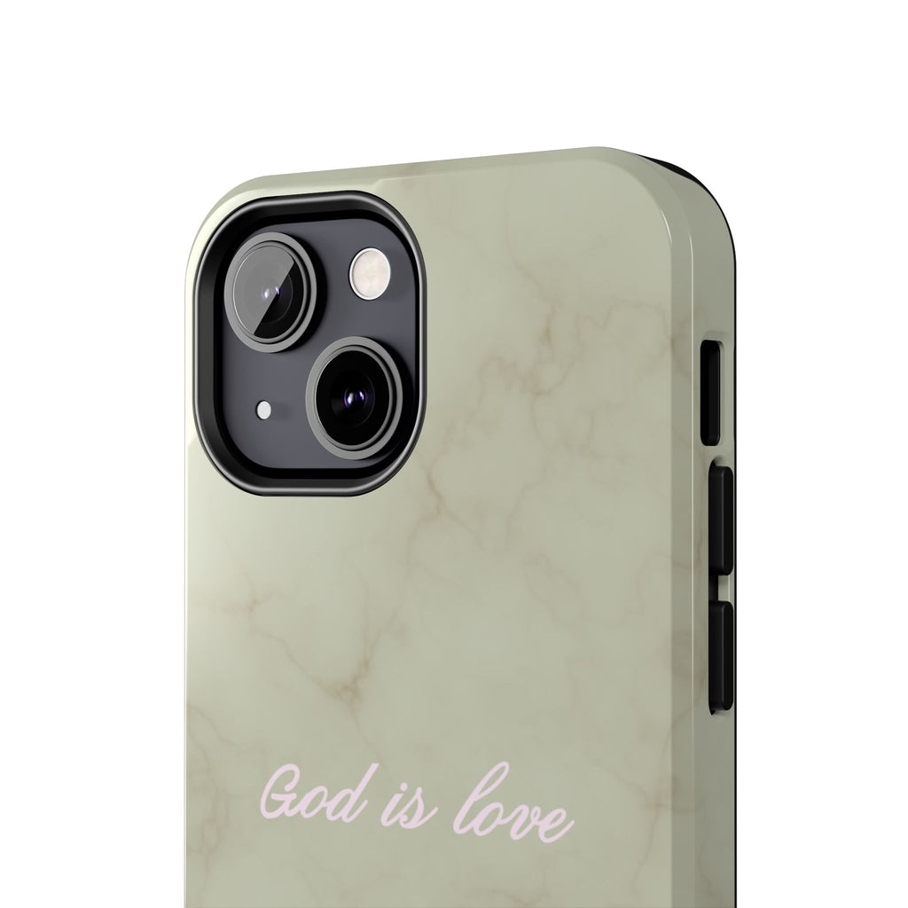 God is love - green marble