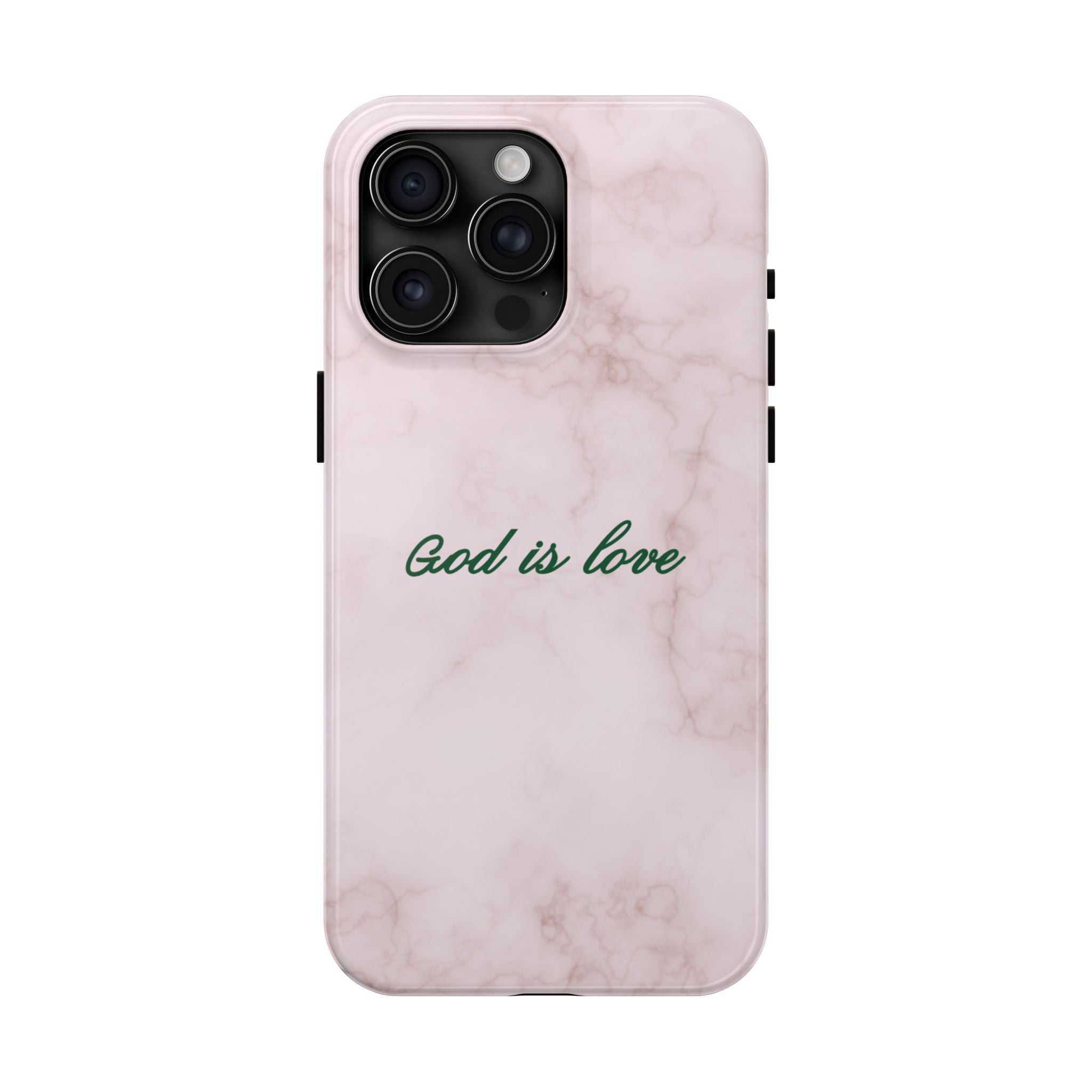 God is love - pink marble