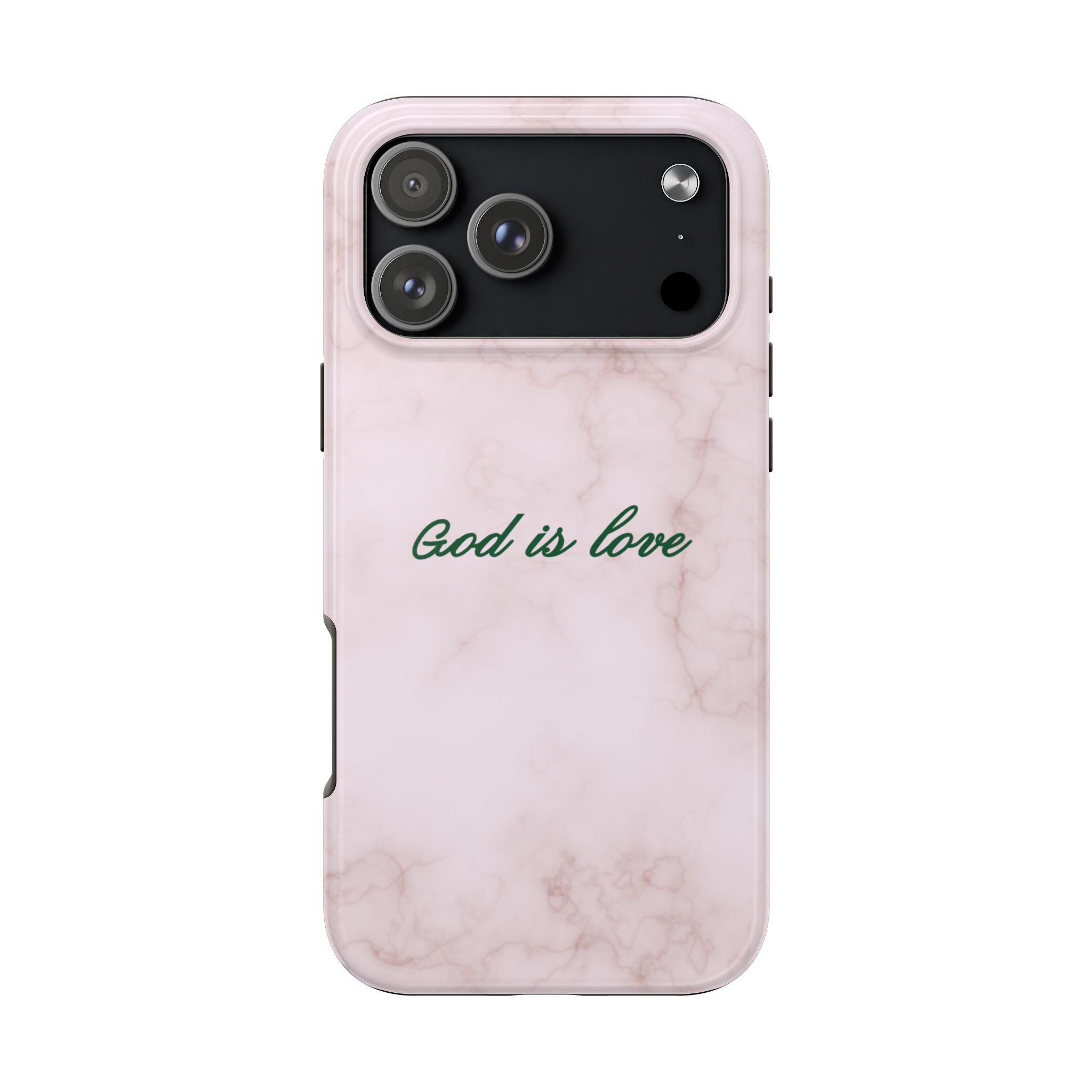 God is love - pink marble