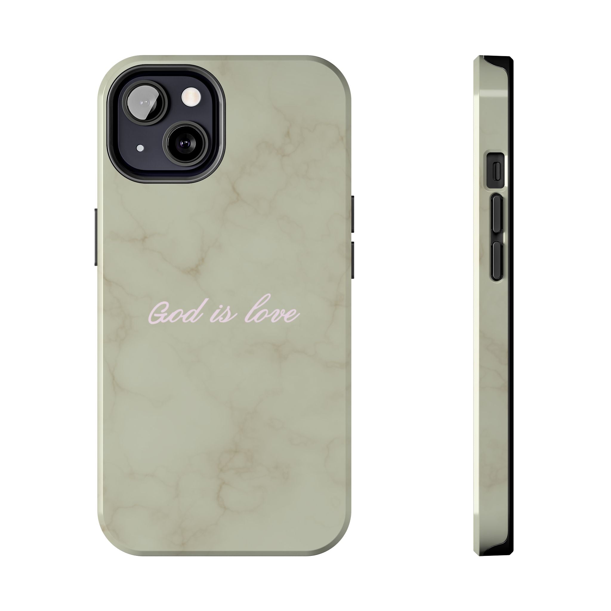 God is love - green marble