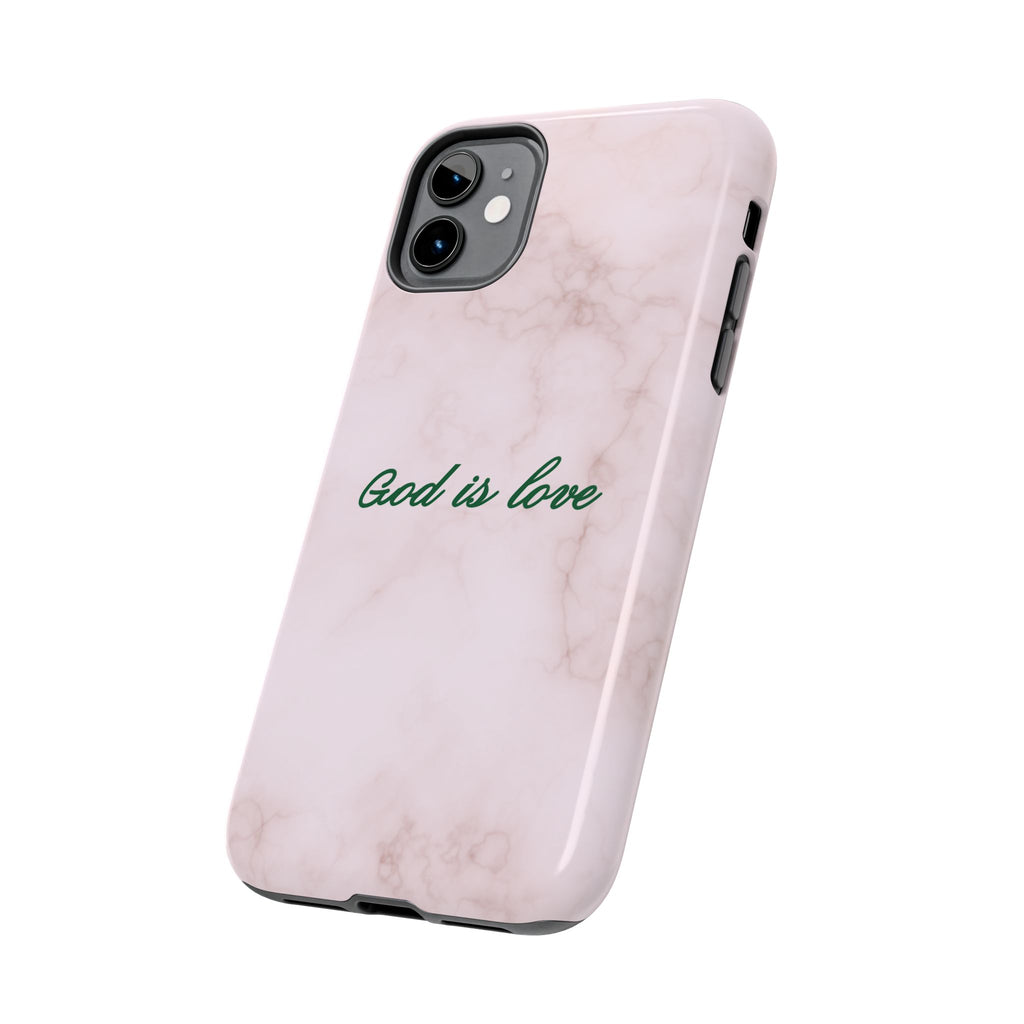 God is love - pink marble