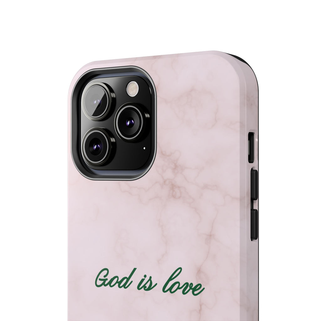 God is love - pink marble