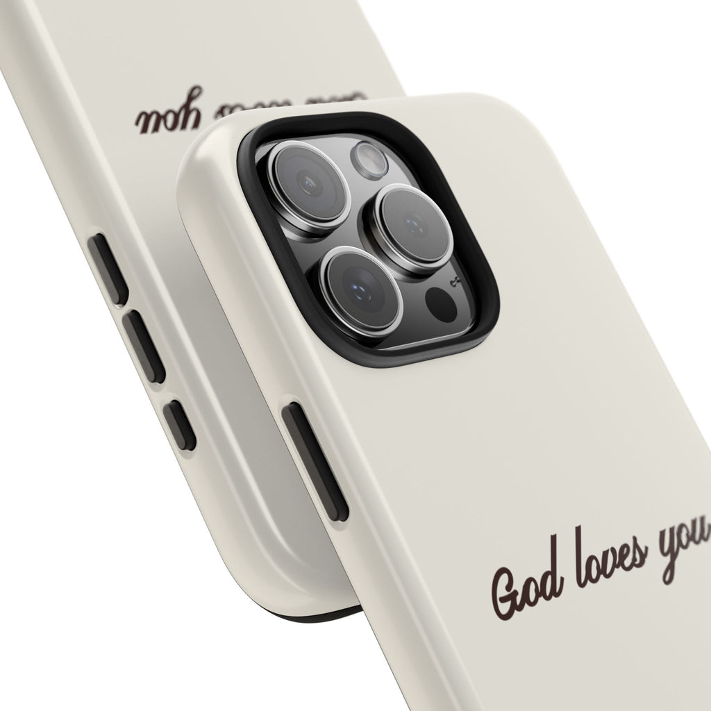 God loves you - creamy brown
