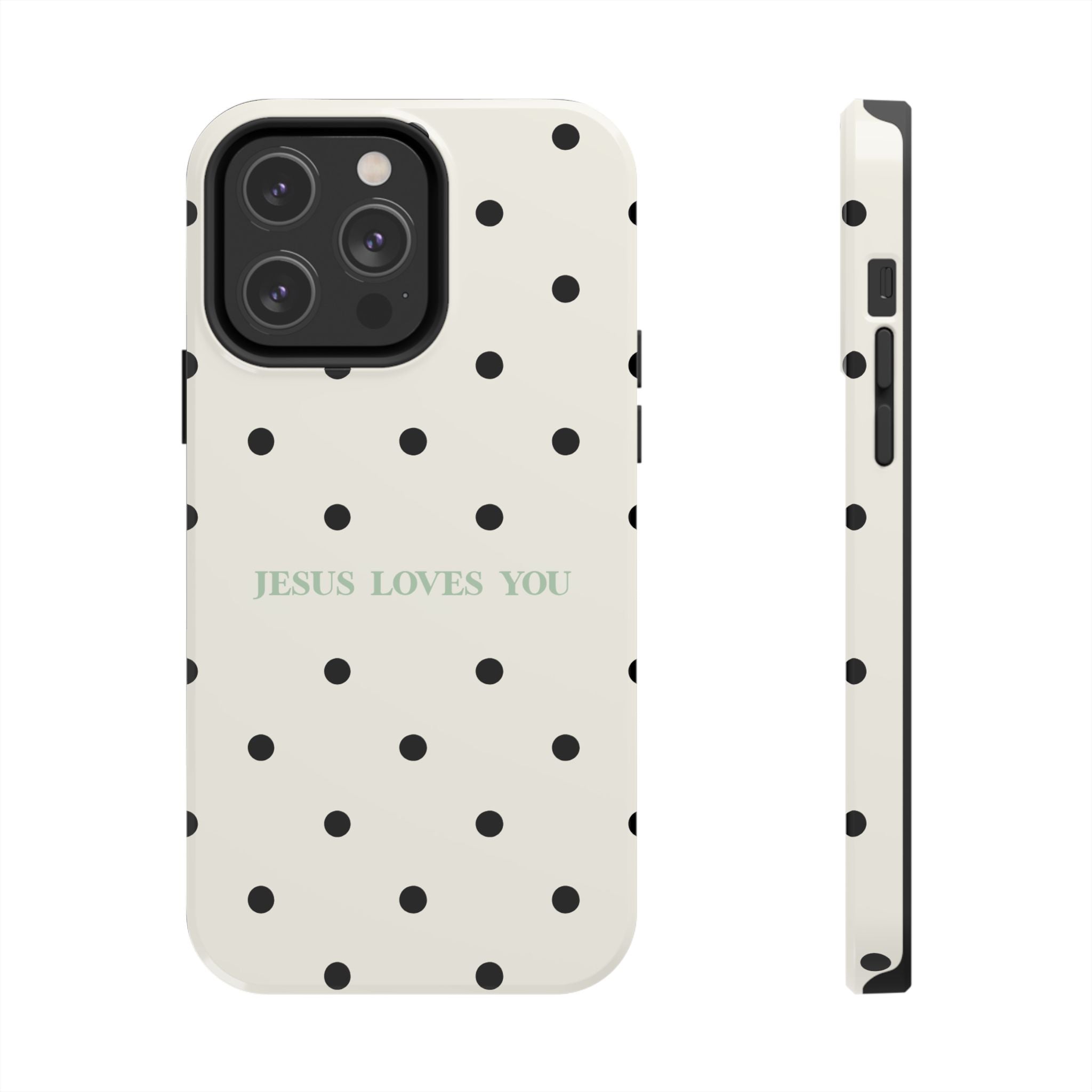 Jesus loves you - poka dots