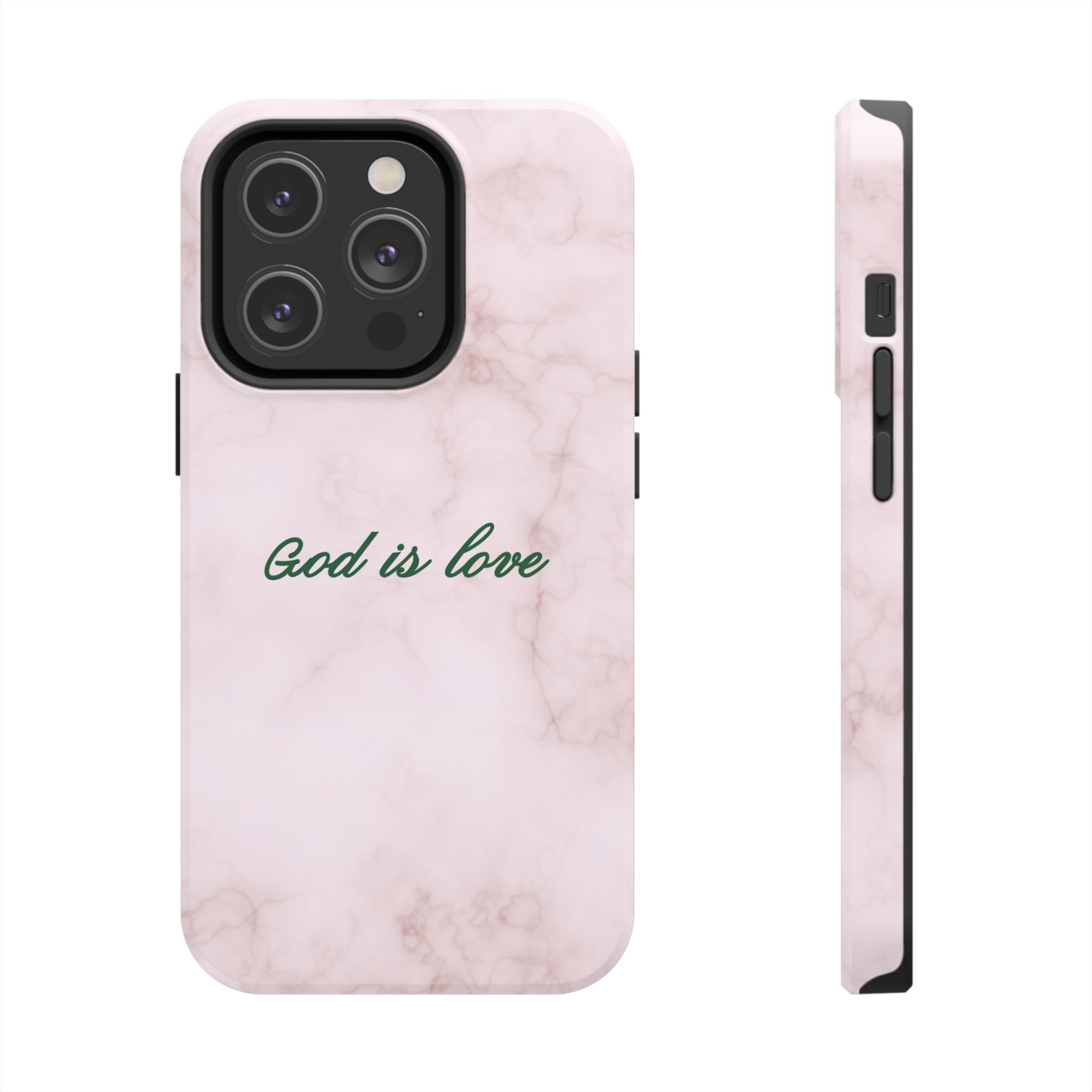 God is love - pink marble