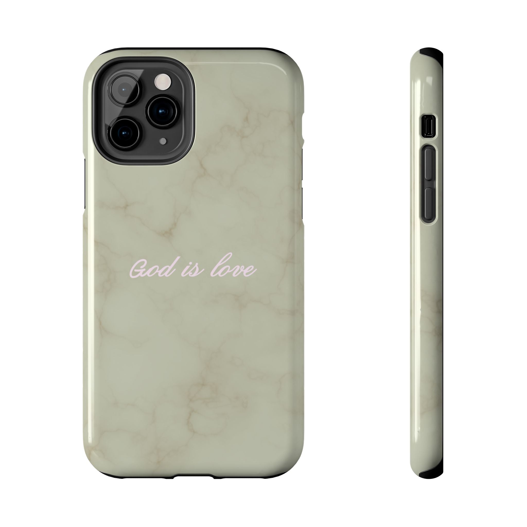 God is love - green marble
