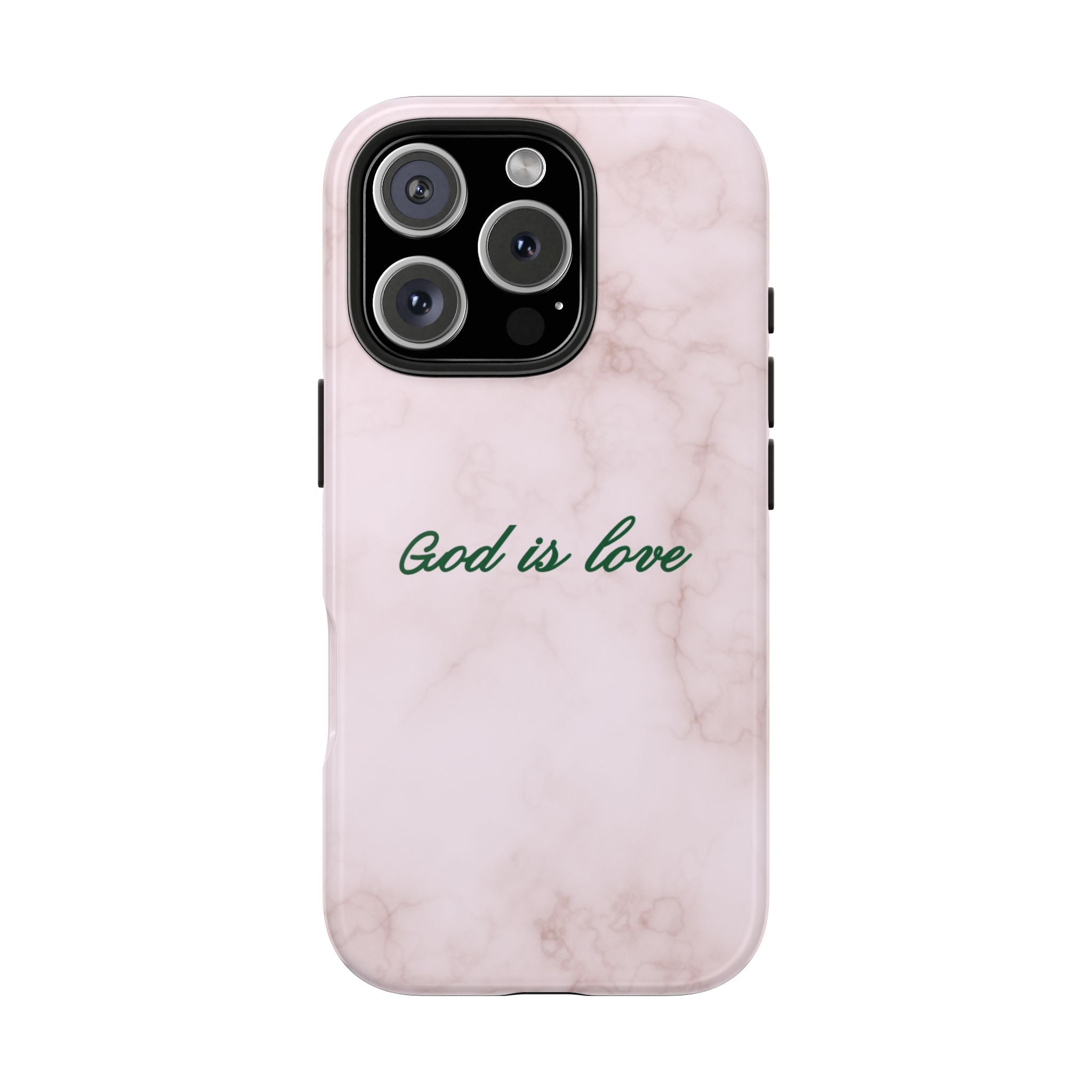 God is love - pink marble