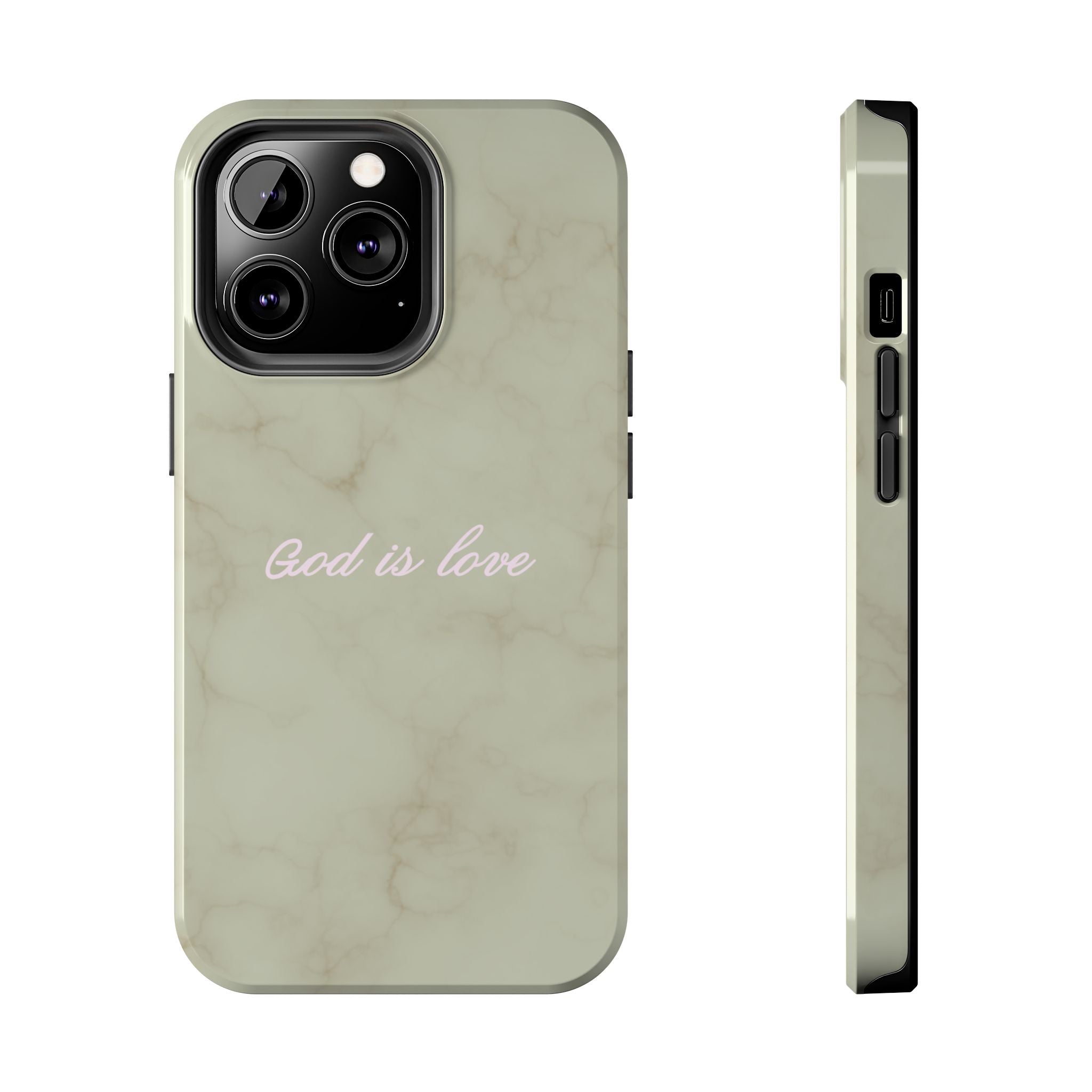 God is love - green marble