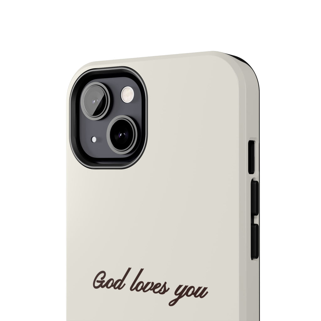 God loves you - creamy brown
