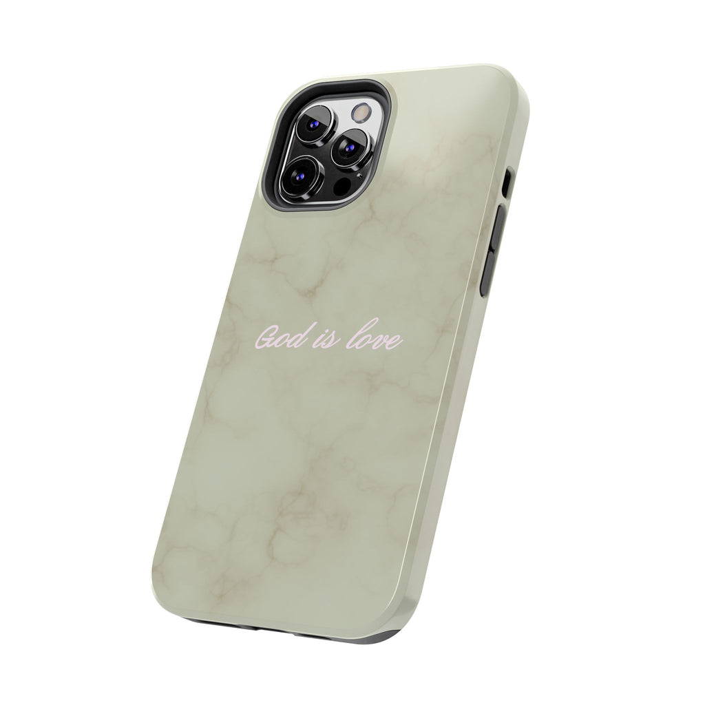 God is love - green marble