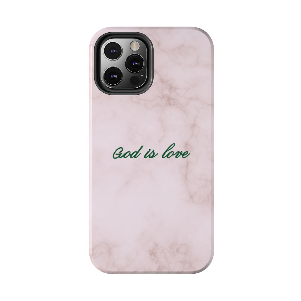 God is love - pink marble