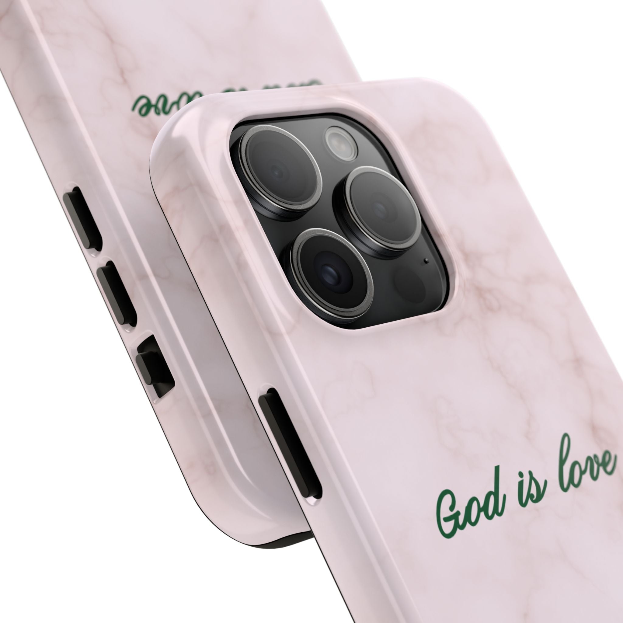 God is love - pink marble