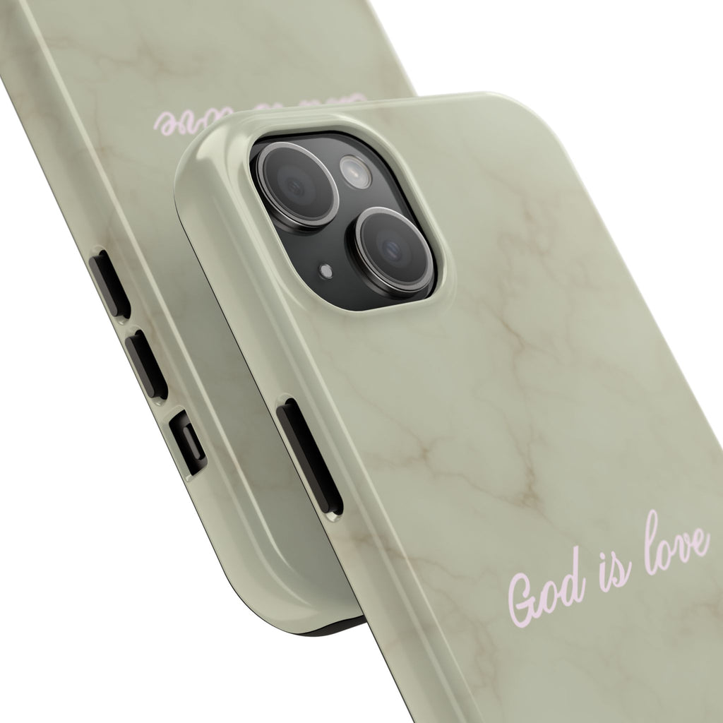 God is love - green marble