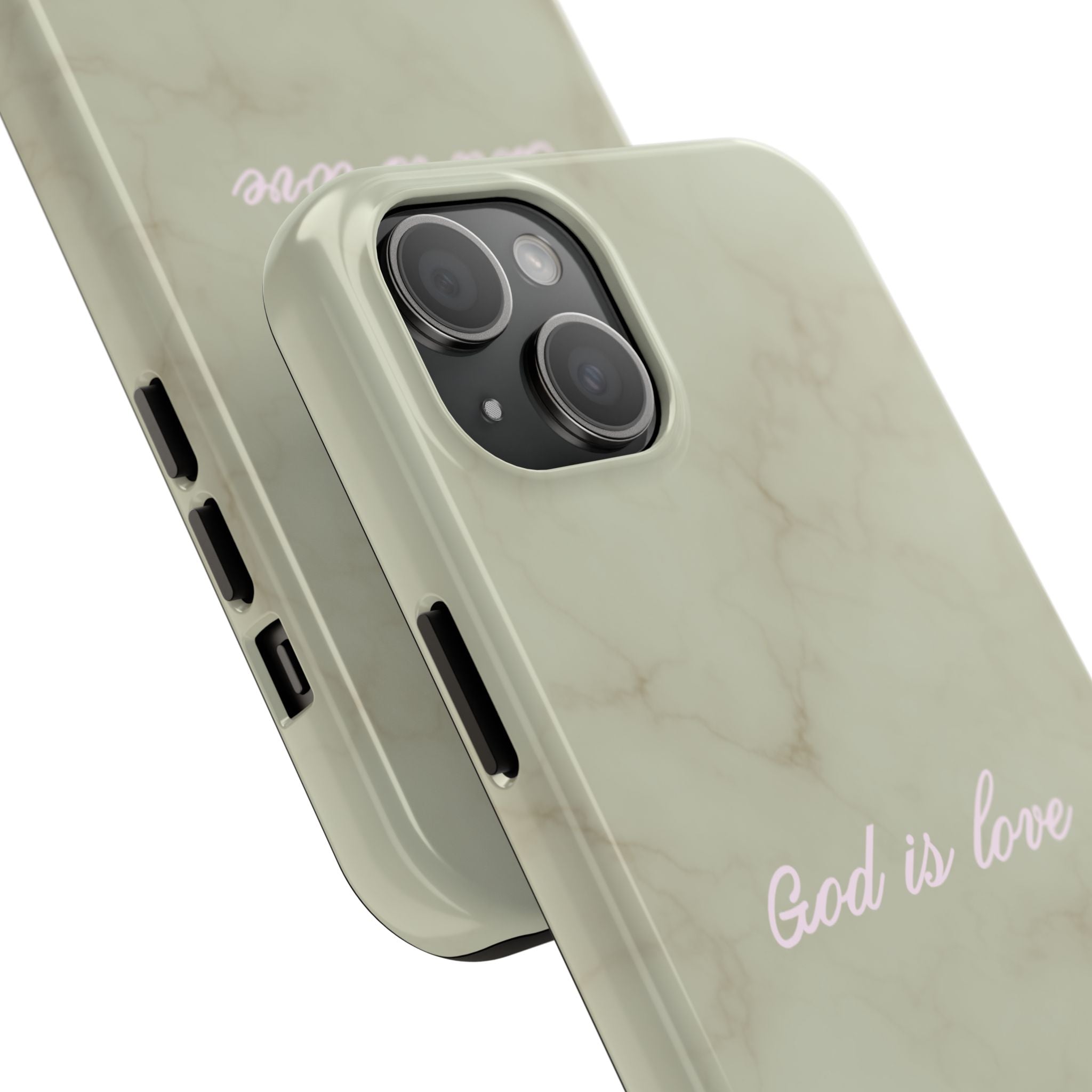 God is love - green marble