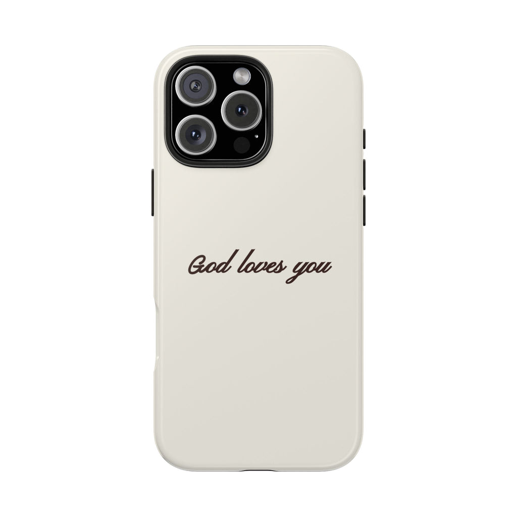 God loves you - creamy brown