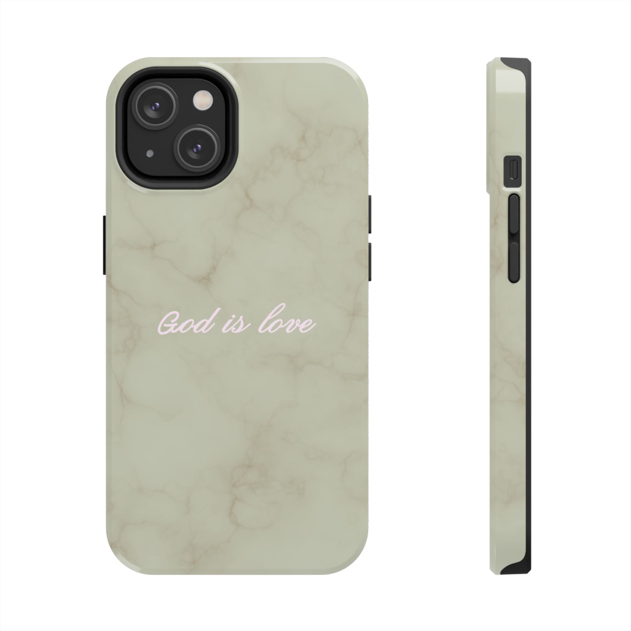 God is love - green marble
