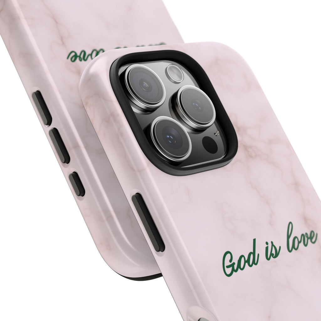 God is love - pink marble