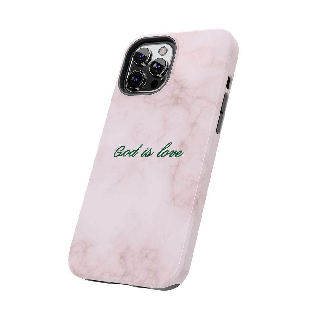 God is love - pink marble
