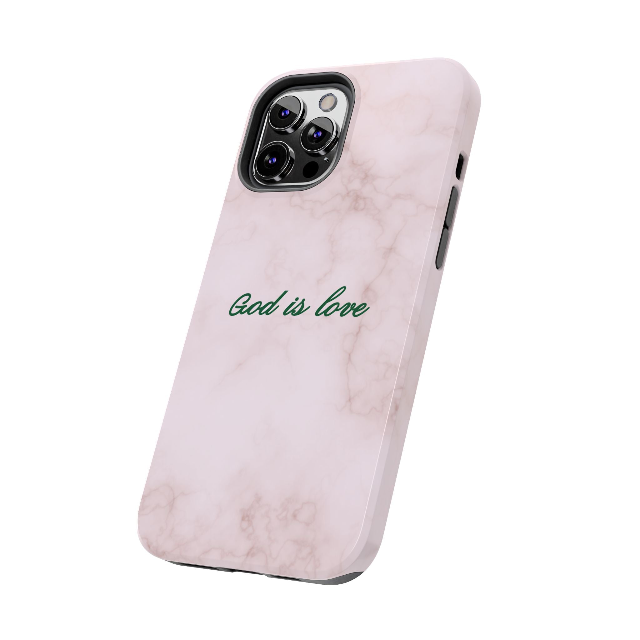 God is love - pink marble