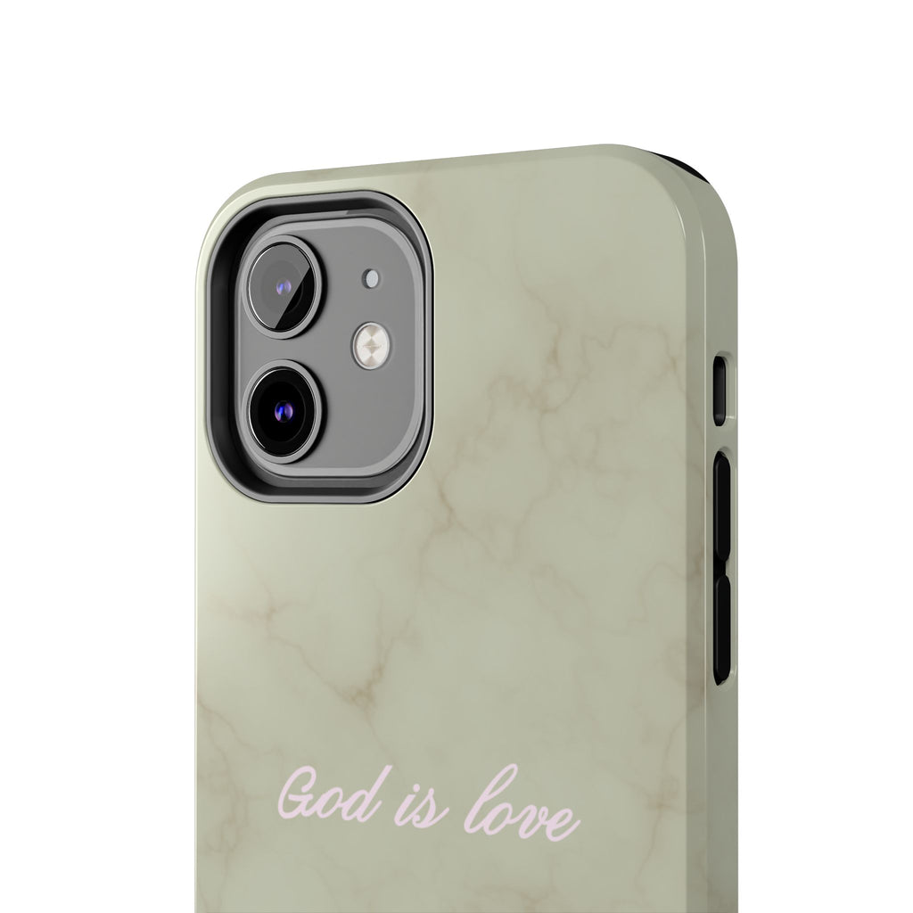God is love - green marble
