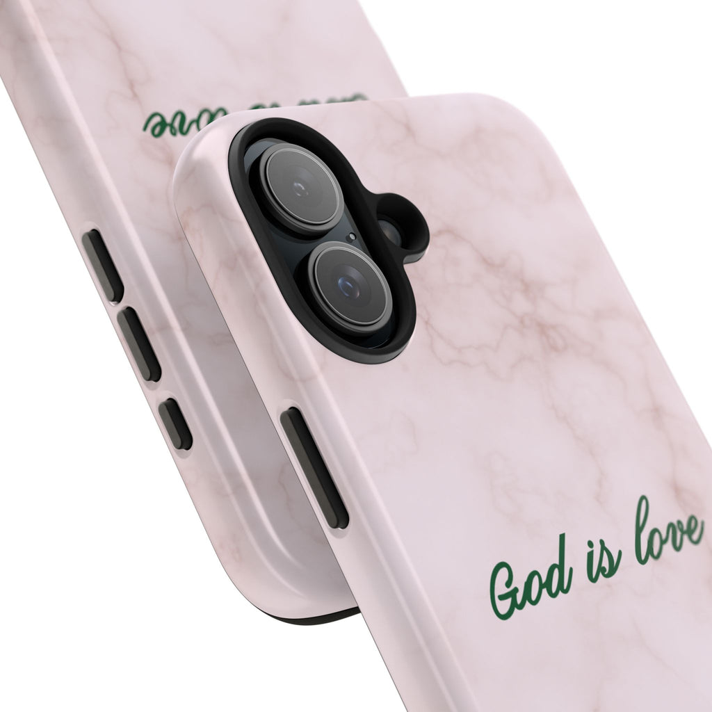 God is love - pink marble