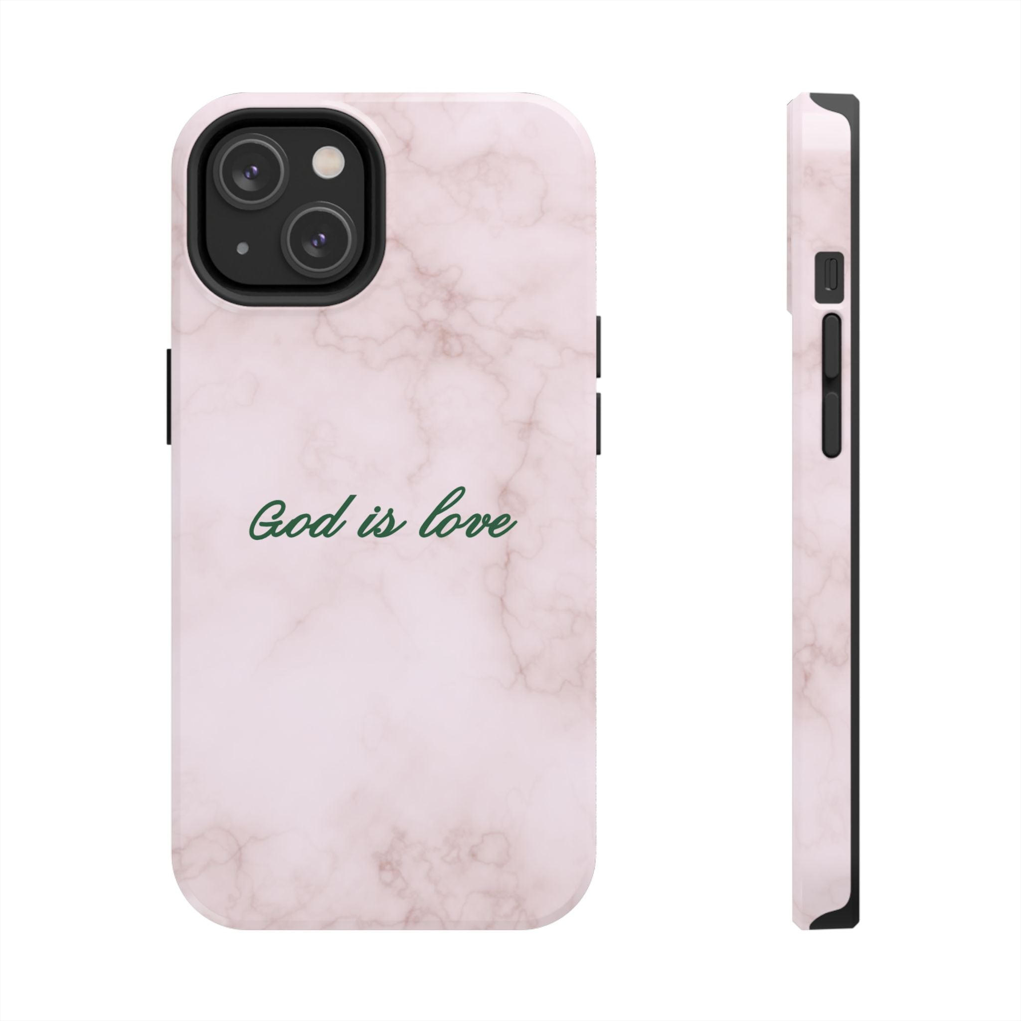 God is love - pink marble
