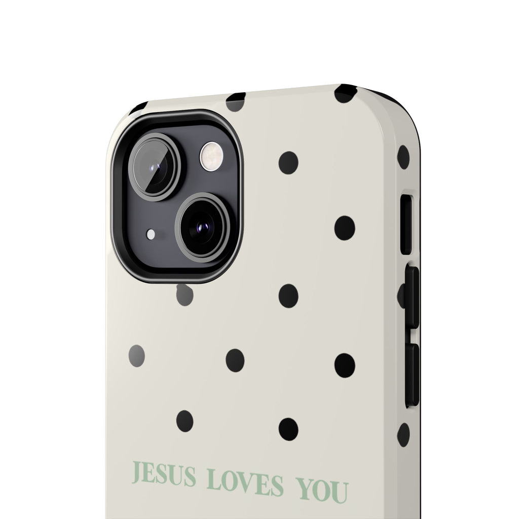 Jesus loves you - poka dots