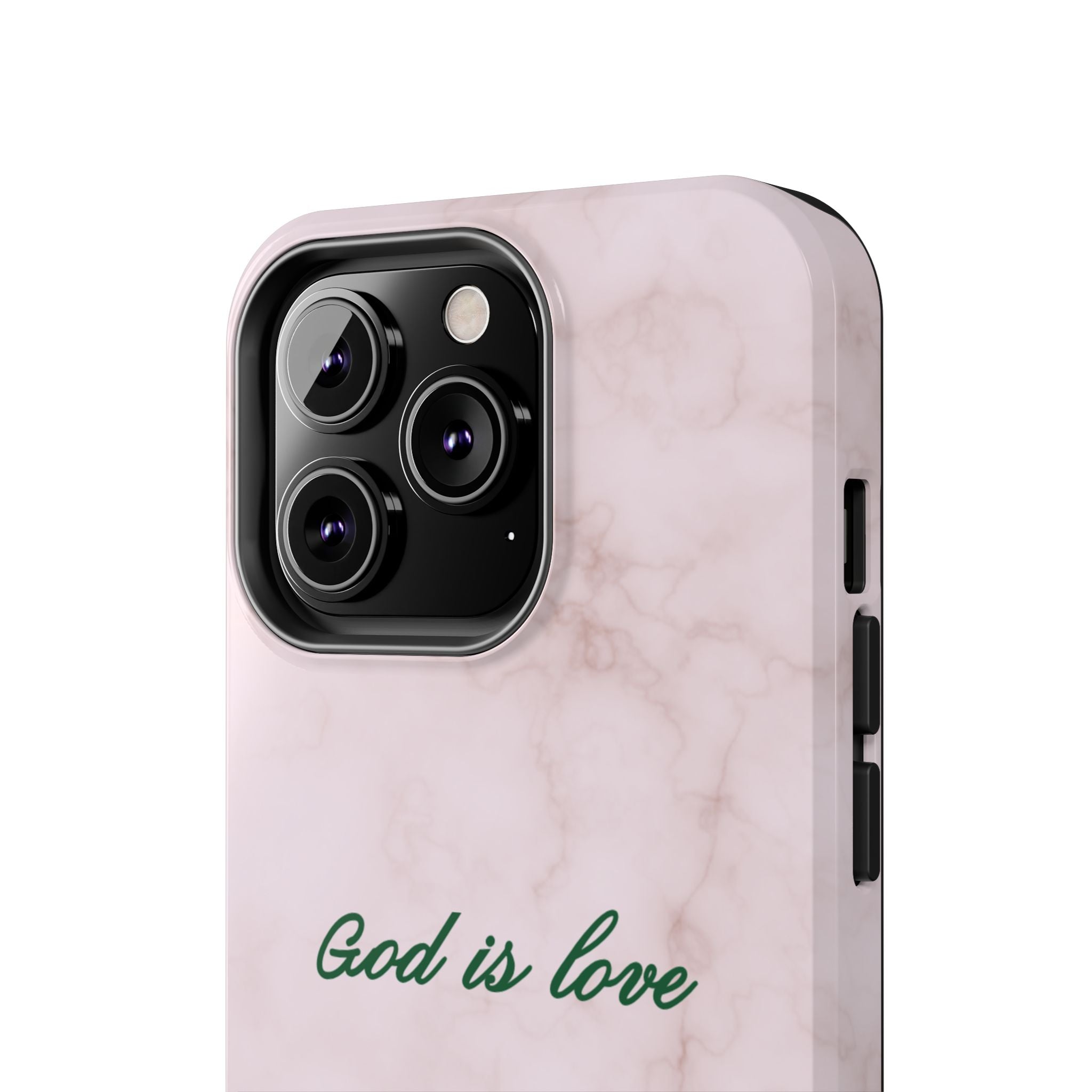 God is love - pink marble