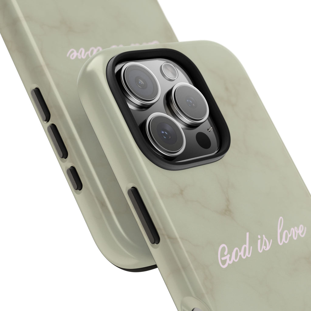 God is love - green marble