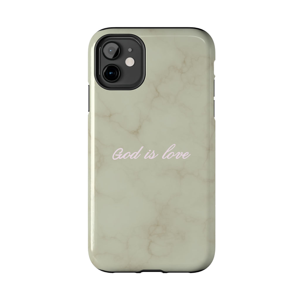 God is love - green marble